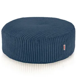 Round Footstool Pouf - Soft Corduroy