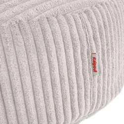 Round footstool and extra seat in soft corduroy