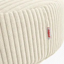 Round footstool and extra seat in soft corduroy