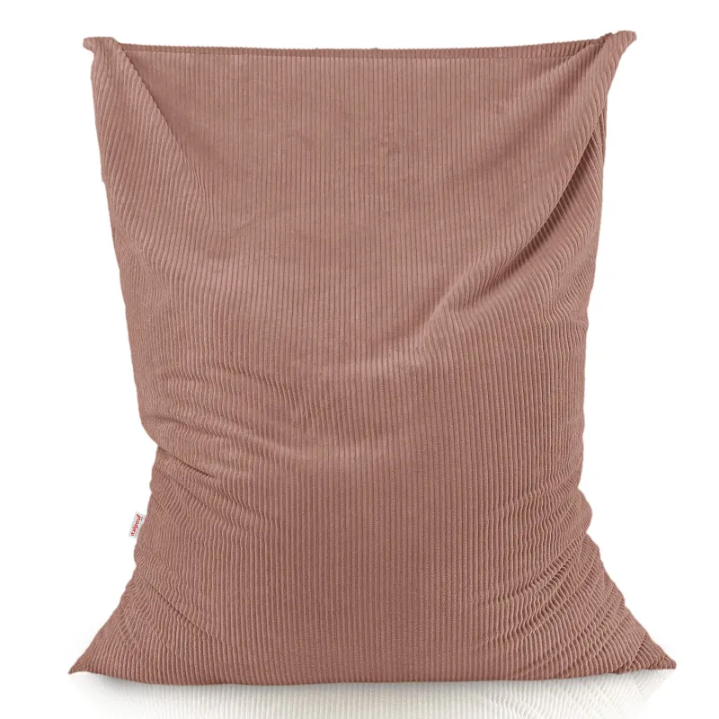 Giant floor cushion for sitting in soft corduroy