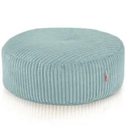 Round Footstool Pouf - Soft Corduroy