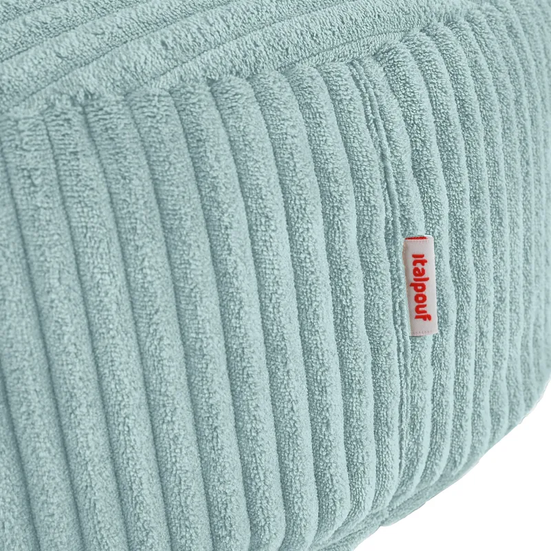 Round footstool and extra seat in soft corduroy