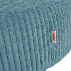 Round footstool and extra seat in soft corduroy
