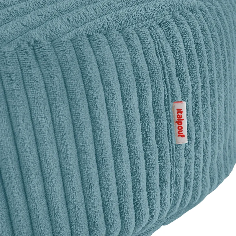Round footstool and extra seat in soft corduroy
