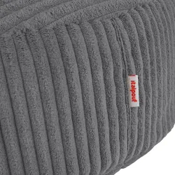 Round footstool and extra seat in soft corduroy