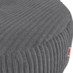 Round footstool and extra seat in soft corduroy