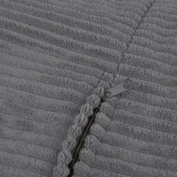 Round footstool and extra seat in soft corduroy