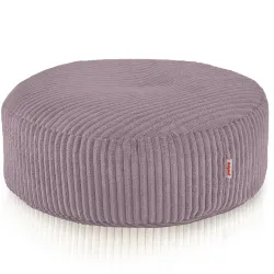 Round Footstool Pouf - Soft Corduroy