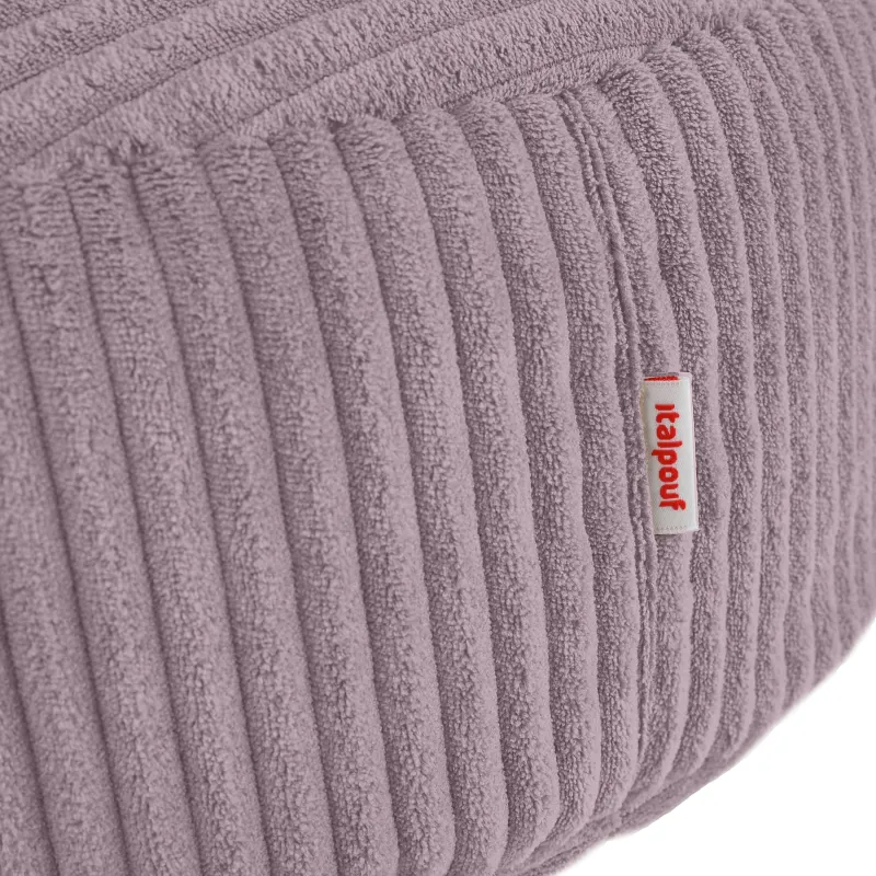 Round footstool and extra seat in soft corduroy