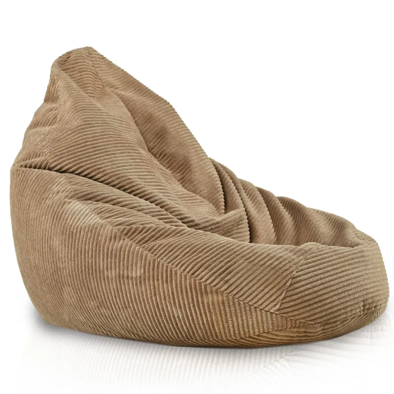 Bean bag with backrest for adults – comfy XXL corduroy
