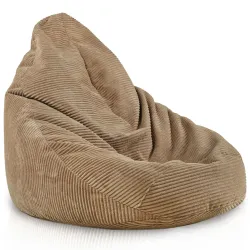 Bean bag with backrest for adults – comfy XXL corduroy