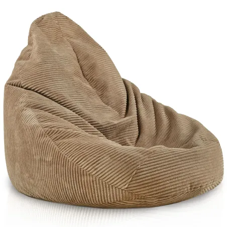 Bean bag with backrest for adults – comfy XXL corduroy