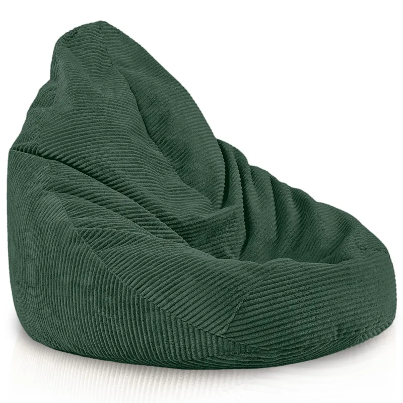 Bean bag with backrest for adults – comfy XXL corduroy