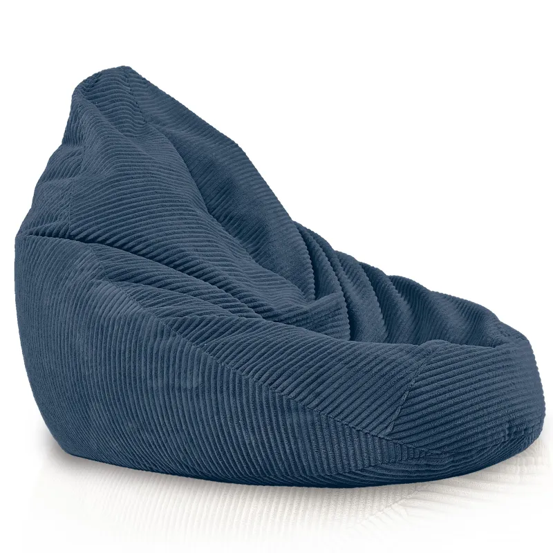 Bean bag with backrest for adults – comfy XXL corduroy