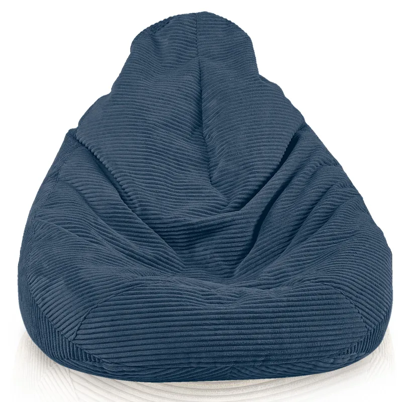Bean bag with backrest for adults – comfy XXL corduroy