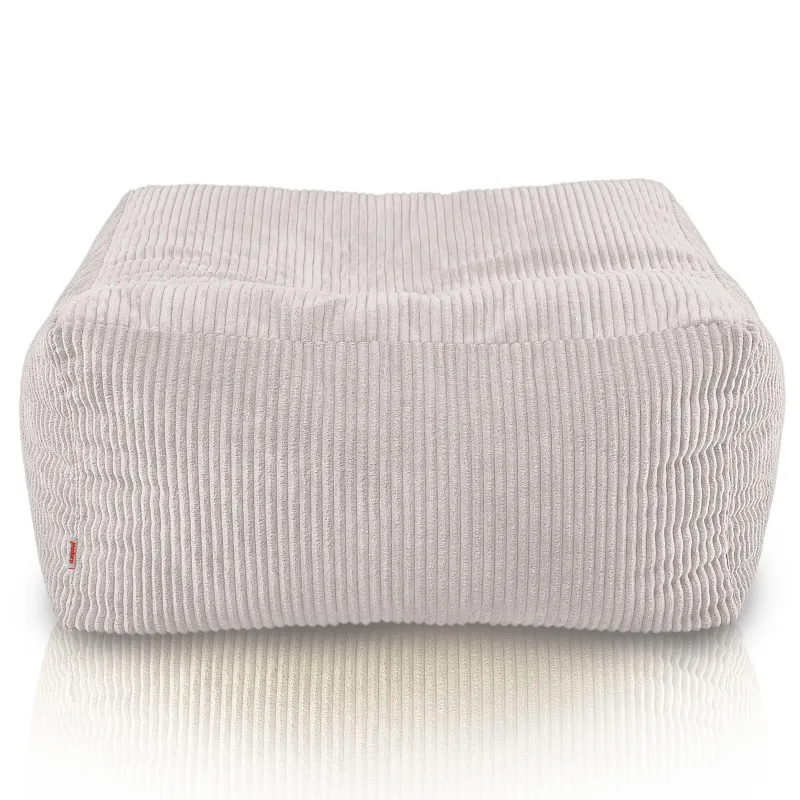 Pouf, footstool and table in one – corduroy Florence