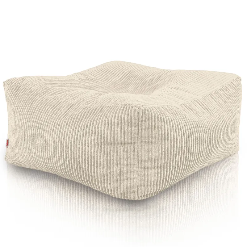 Pouf, footstool and table in one – corduroy Florence