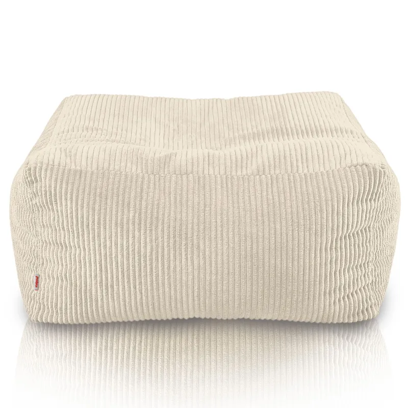 Pouf, footstool and table in one – corduroy Florence