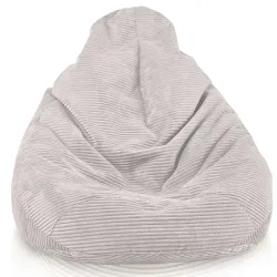 Bean bag with backrest for adults – comfy XXL corduroy