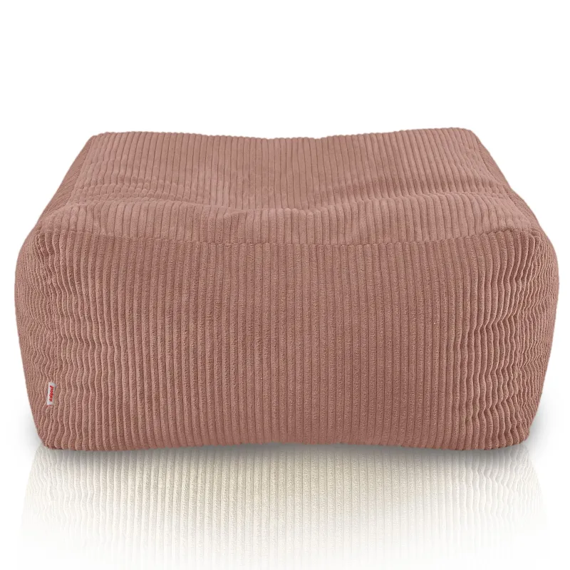 Pouf, footstool and table in one – corduroy Florence