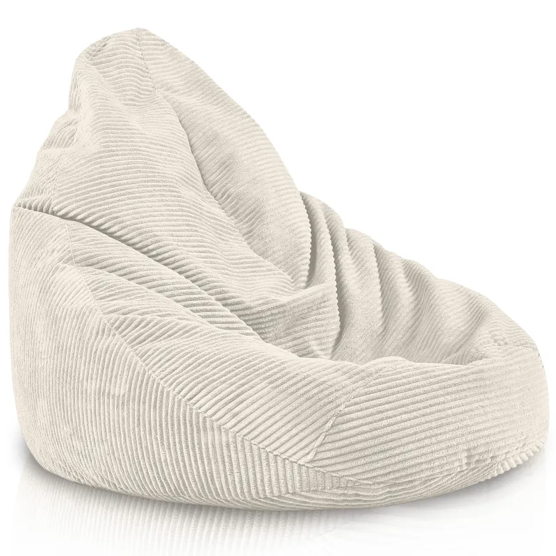 Bean bag with backrest for adults – comfy XXL corduroy