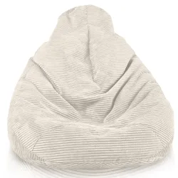 Bean bag with backrest for adults – comfy XXL corduroy