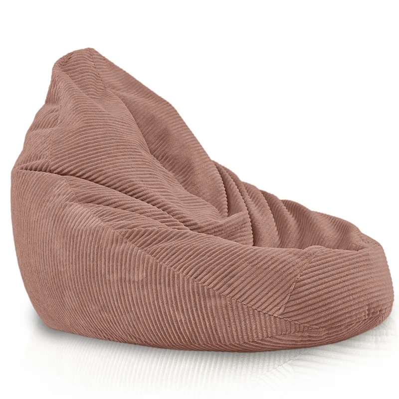 Bean bag with backrest for adults – comfy XXL corduroy