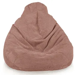 Bean bag with backrest for adults – comfy XXL corduroy