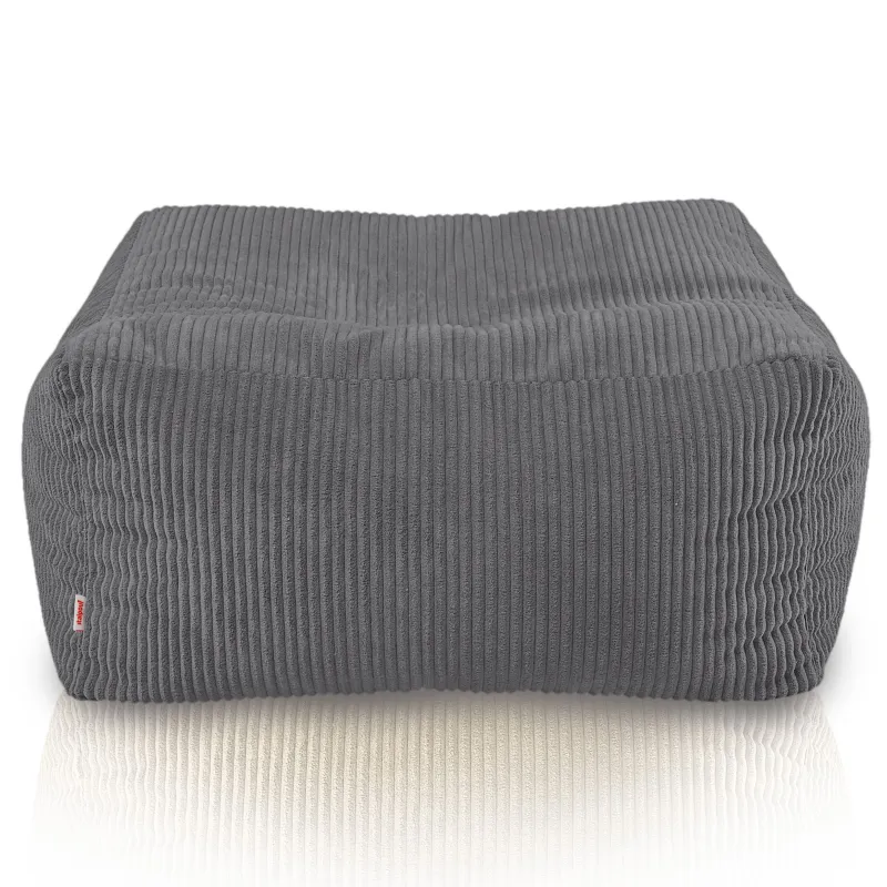Pouf, footstool and table in one – corduroy Florence