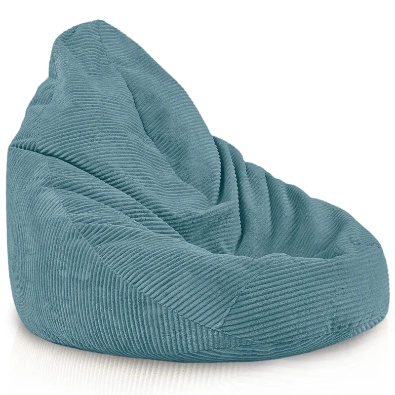 Bean bag with backrest for adults – comfy XXL corduroy