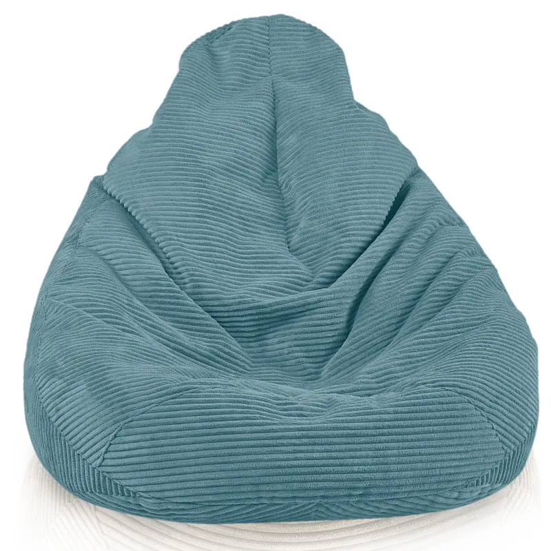 Bean bag with backrest for adults – comfy XXL corduroy
