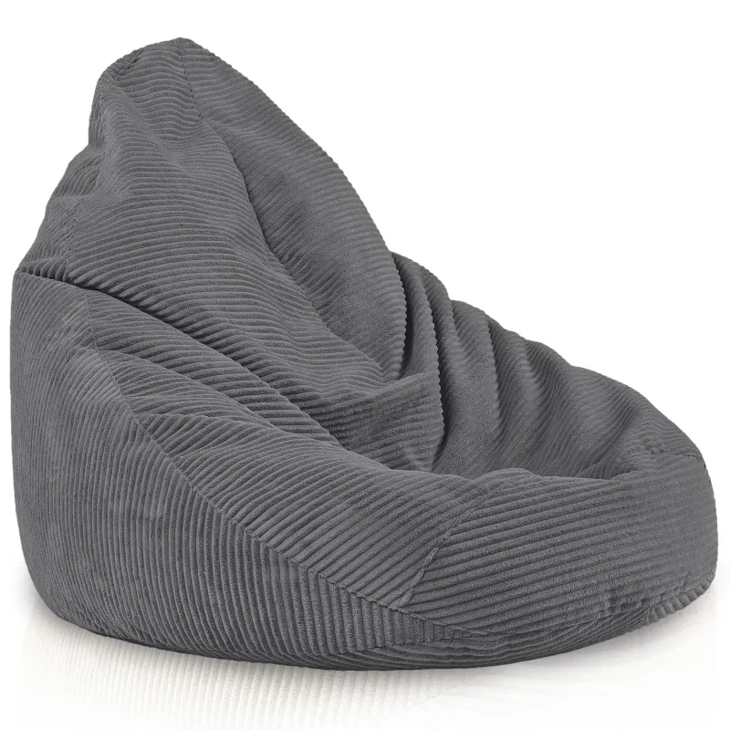 Bean bag with backrest for adults – comfy XXL corduroy
