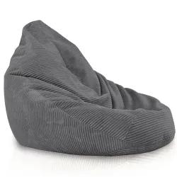 Bean bag with backrest for adults – comfy XXL corduroy