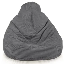 Bean bag with backrest for adults – comfy XXL corduroy