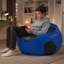 Football Bean Bag Chair XL for Kids - Faux Leather
