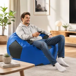 Football Pouf Chair XXL - Faux Leather, Premium