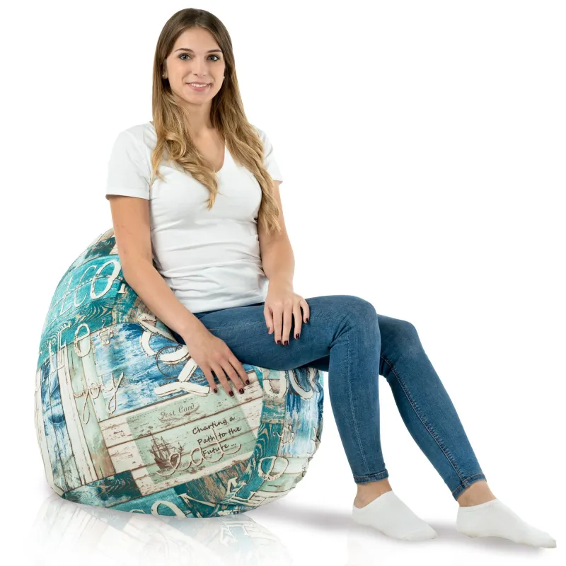 Round Monaco Floor Cushion 90 cm Premium Prints | Italpouf