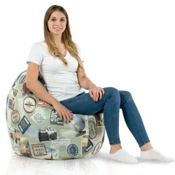 Round Monaco Floor Cushion 90 cm Premium Prints | Italpouf