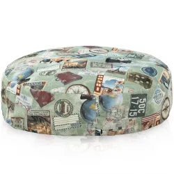 Round Floor Cushion Seat Monaco - Premium Printed Fabric