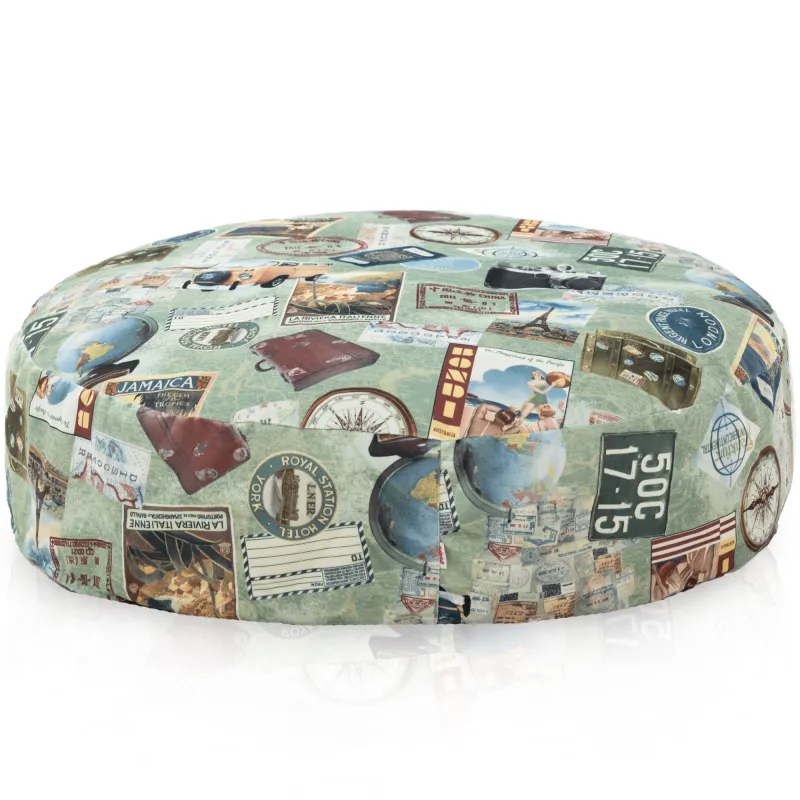 Round Monaco Floor Cushion 90 cm Premium Prints | Italpouf