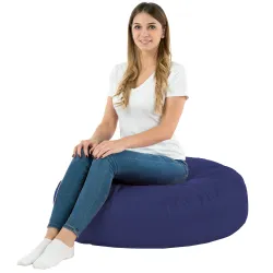 Round Monaco Floor Cushion 90 cm Eco-leather | Italpouf