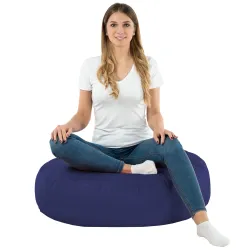 Round Monaco Floor Cushion 90 cm Eco-leather | Italpouf