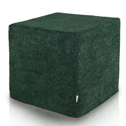 Cubo Solid Cube Pouffe 40 x 40 x 40 cm - Teddy Boucle