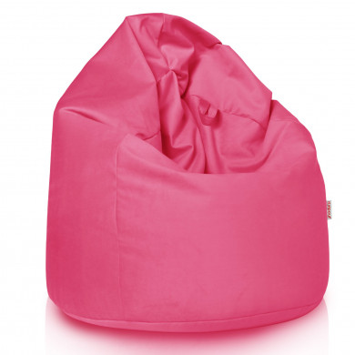 Pink large bean bag velvet