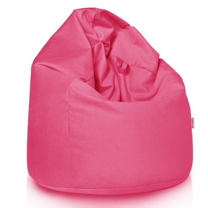 Pink XL large bean bag velvet