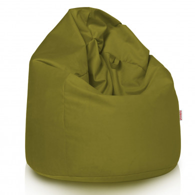Green XL large bean bag velvet