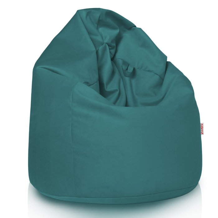 Blue XL large bean bag velvet