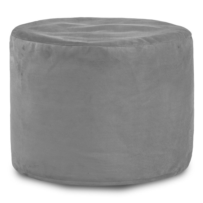 Gray pouf roller velvet