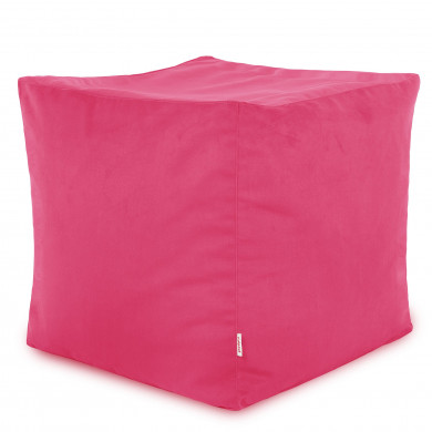 Pink pouf square velvet
