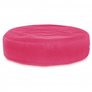 Pink round pillow velvet